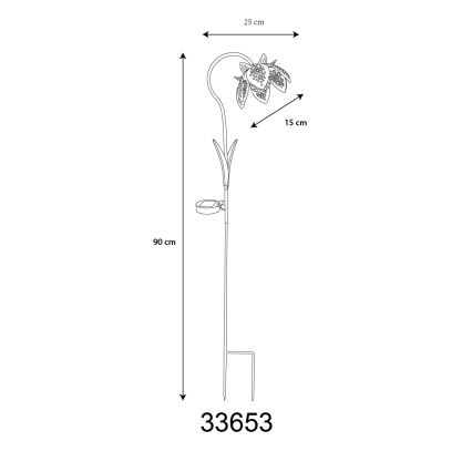 Globo - Ηλιακό φωτιστικό LED/3,2V IP44 200 mAh λουλούδι