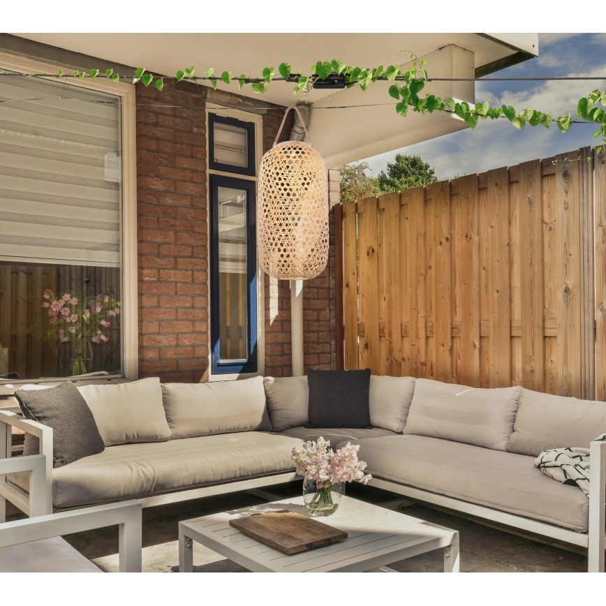 Globo - Ηλιακό φωτιστικό LED/0,06W/3V μπαμπού IP44 600 mAh