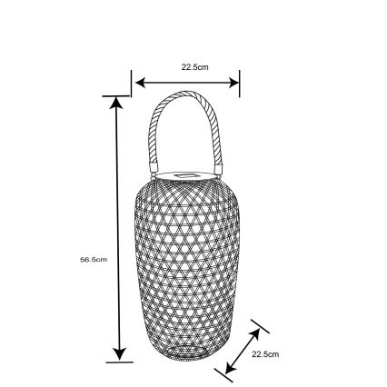 Globo - Ηλιακό φωτιστικό LED/0,06W/3V μπαμπού IP44 600 mAh