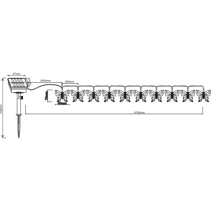 Globo - LED RGB Διακοσμητικά λαμπάκια 10xLED/0,06W/3,2V 470 cm IP44