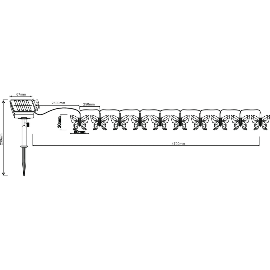 Globo - LED RGB Διακοσμητικά λαμπάκια 10xLED/0,06W/3,2V 470 cm IP44