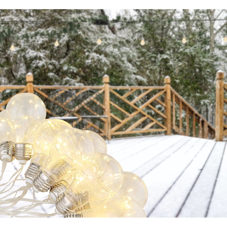 Globo - LED Ηλιακή αλυσίδα 10xLED/0,06W/3,2V 380 εκ. IP44 600 mAh