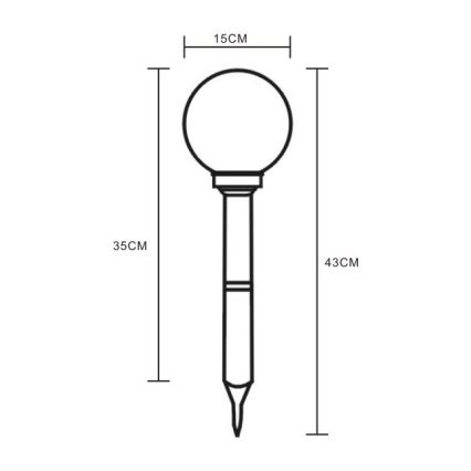 Globo - Ηλιακό φωτιστικό LED 2xLED/0,06W/1,2V IP44 600 mAh