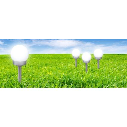 Globo - ΣΕΤ 3x Ηλιακό φωτιστικό LED LED/0,06W/3V 4000K διάμετρος 10 cm IP44