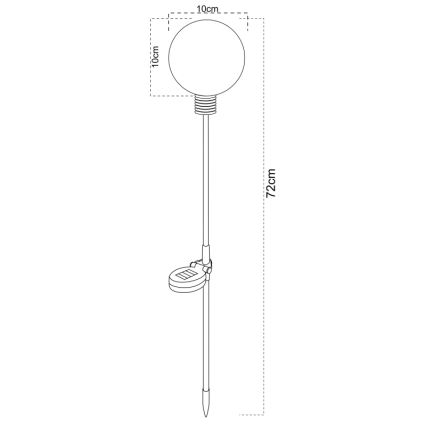 Globo - LED ηλιακό φωτιστικό LED/3,2V IP44 600 mAh