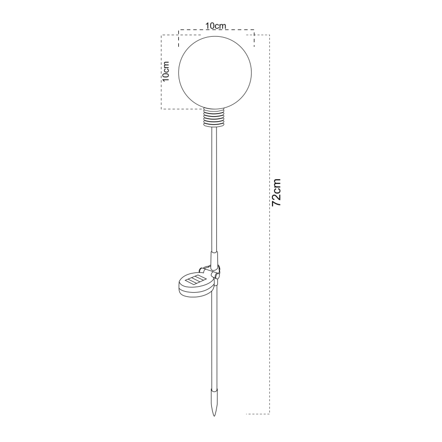 Globo - LED ηλιακό φωτιστικό LED/3,2V IP44 600 mAh