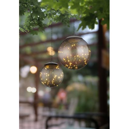 Globo - Ηλιακό φωτιστικό LED σε αλυσίδα 20xLED/0,06W/1,2V διάμ. 15 εκ. IP44 600 mAh