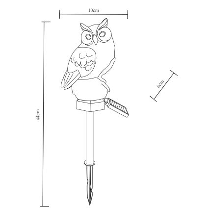 Globo - LED Ηλιακό φωτιστικό LED/0,06W/3V IP44 κουκουβάγια