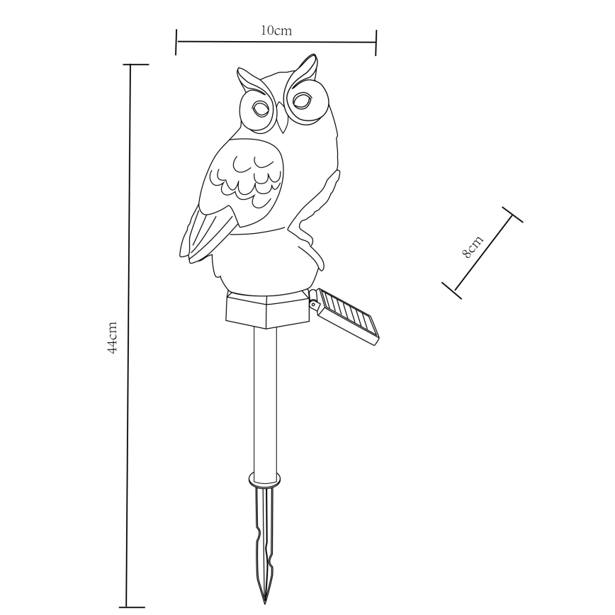 Globo - LED Ηλιακό φωτιστικό LED/0,06W/3V IP44 κουκουβάγια