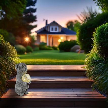 Globo - Ηλιακό διακοσμητικό LED LED/0,02W/3V IP44 300 mAh σκύλος