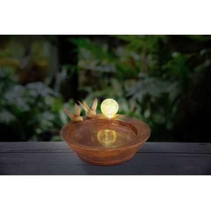 Globo - LED Ηλιακό φωτιστικό LED/0,06W/3V IP44 μπανιέρα πτηνών