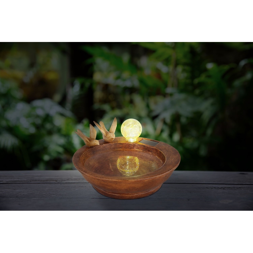 Globo - LED Ηλιακό φωτιστικό LED/0,06W/3V IP44 μπανιέρα πτηνών