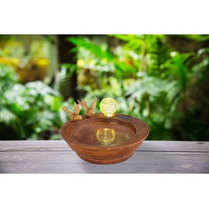 Globo - LED Ηλιακό φωτιστικό LED/0,06W/3V IP44 μπανιέρα πτηνών