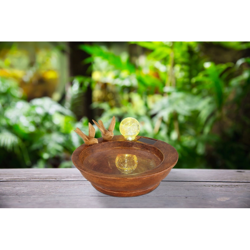 Globo - LED Ηλιακό φωτιστικό LED/0,06W/3V IP44 μπανιέρα πτηνών