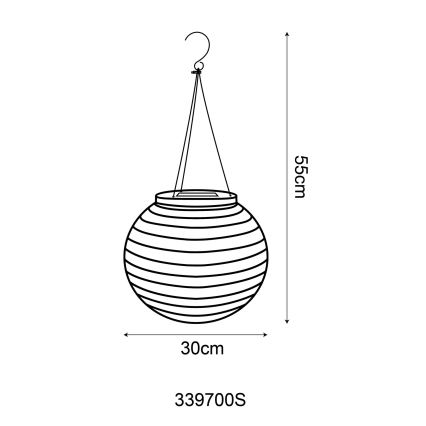 Globo - LED Κρεμαστό ηλιακό φωτιστικό LED/0,5W/3V IP44 300 mAh μπεζ