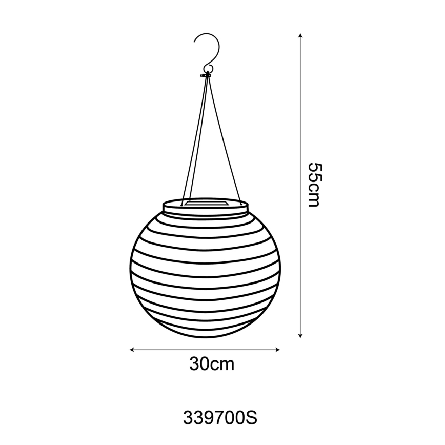 Globo - LED Κρεμαστό ηλιακό φωτιστικό LED/0,5W/3V IP44 300 mAh μπεζ