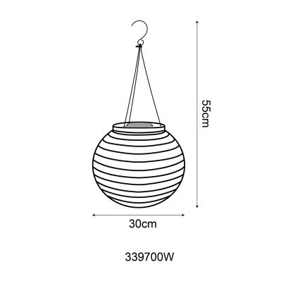 Globo - LED Κρεμαστό ηλιακό φωτιστικό LED/0,5W/3V IP44 λευκό