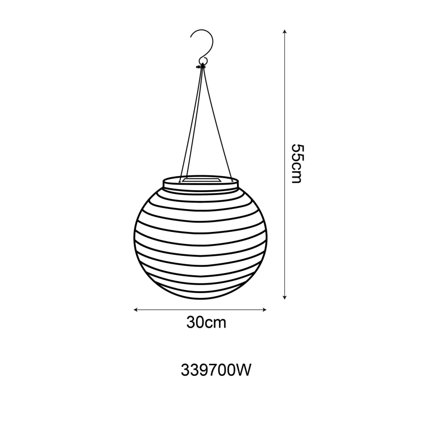 Globo - LED Κρεμαστό ηλιακό φωτιστικό LED/0,5W/3V IP44 λευκό