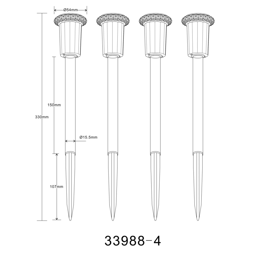 Globo - ΣΕΤ 4x Ηλιακό φωτιστικό LED LED/0,06W/1,2V IP44 100 mAh
