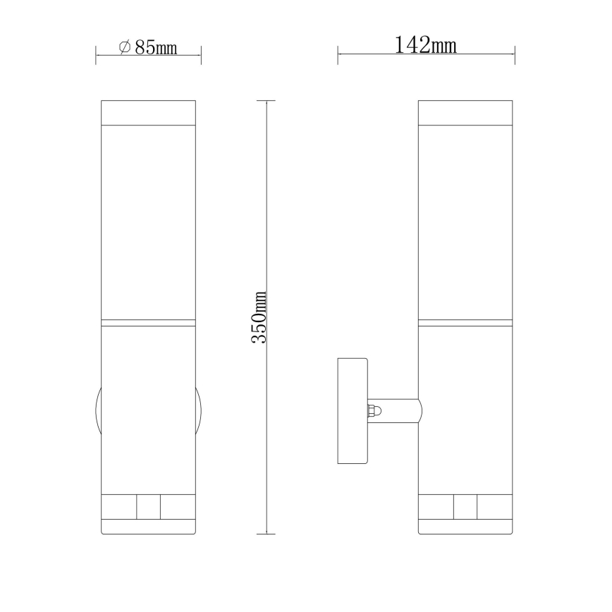 Globo - Εξωτερικό φωτιστικό τοίχου 1xE27/15W/230V IP44