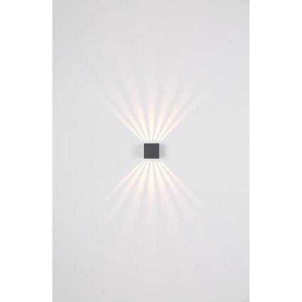Globo - LED επιτοίχιο εξωτερικό φωτιστικό LED/6W/230V IP54 ανθρακί