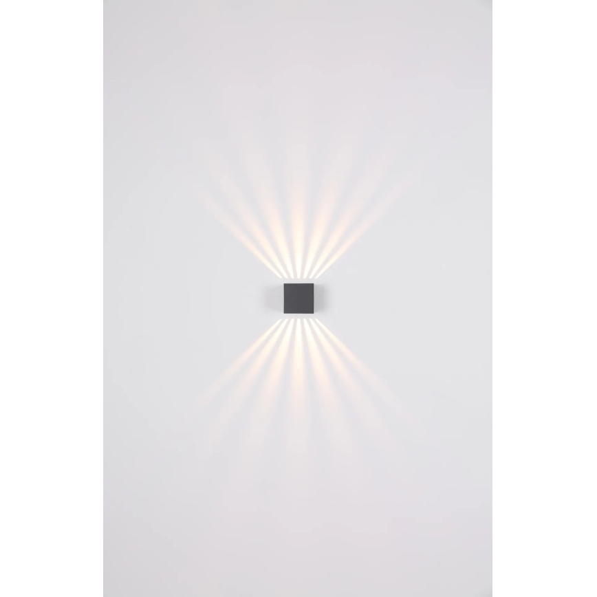 Globo - LED επιτοίχιο εξωτερικό φωτιστικό LED/6W/230V IP54 ανθρακί