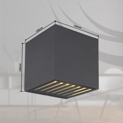 Globo - LED επιτοίχιο εξωτερικό φωτιστικό LED/6W/230V IP54 ανθρακί