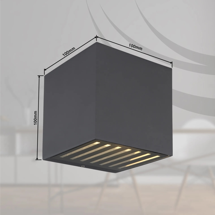 Globo - LED επιτοίχιο εξωτερικό φωτιστικό LED/6W/230V IP54 ανθρακί