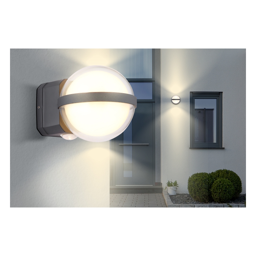 Globo - Επιτοίχιο φωτιστικό εξωτερικού χώρου LED LED/12W/230V IP54 μαύρο