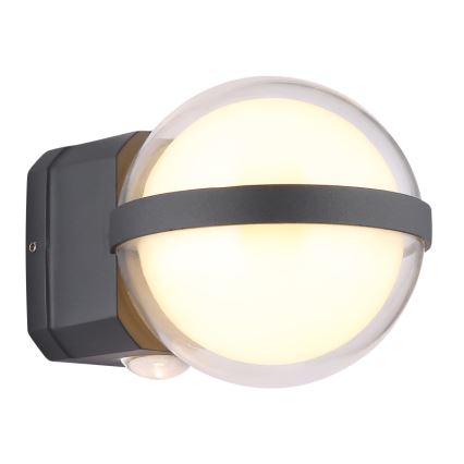 Globo - Επιτοίχιο φωτιστικό εξωτερικού χώρου LED LED/12W/230V IP54 μαύρο