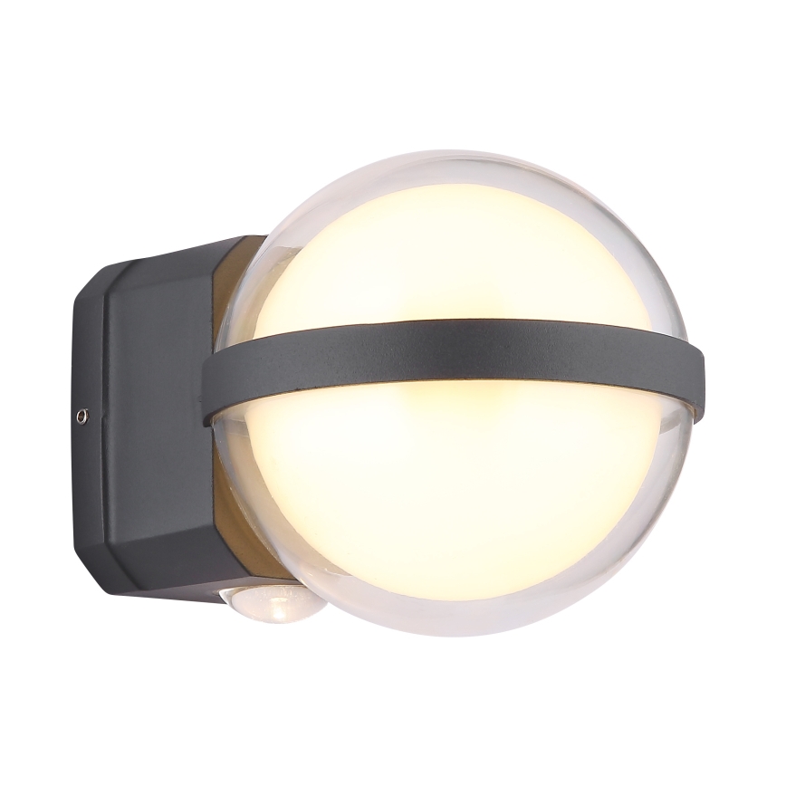 Globo - Επιτοίχιο φωτιστικό εξωτερικού χώρου LED LED/12W/230V IP54 μαύρο