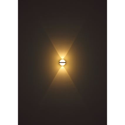 Globo - Επιτοίχιο φωτιστικό εξωτερικού χώρου LED LED/12W/230V IP54 μαύρο