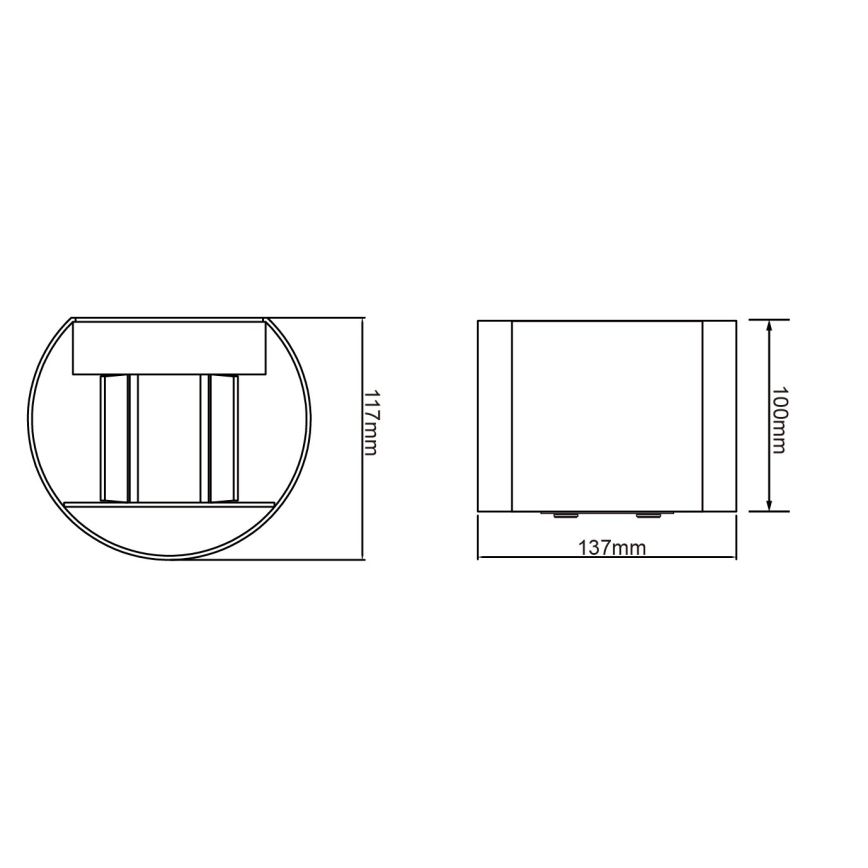 Globo - LED Εξωτερικό επιτοίχιο φωτιστικό 2xLED/3W/230V IP54