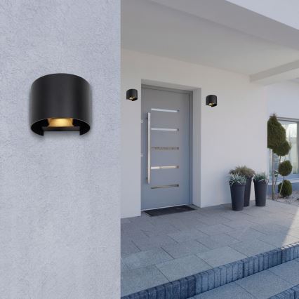Globo - LED Εξωτερικό επιτοίχιο φωτιστικό 2xLED/3W/230V IP54 μαύρο