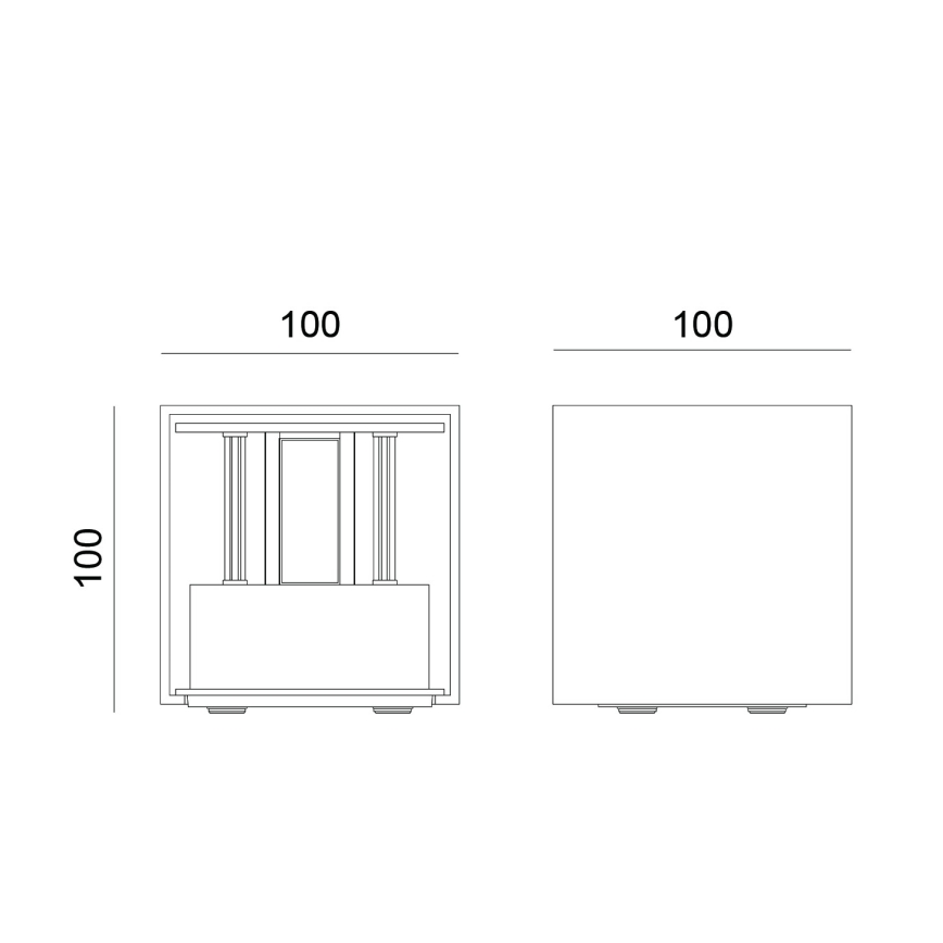 Globo - Εξωτερικό επιτοίχιο φωτιστικό LED 2xLED/3W/230V IP54