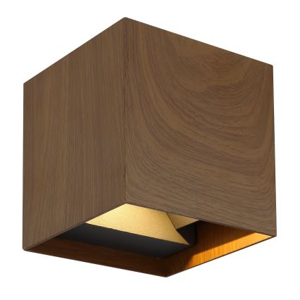 Globo - Επιτοίχιο φωτιστικό εξωτερικού χώρου LED 2xLED/3W/230V IP44 καφέ