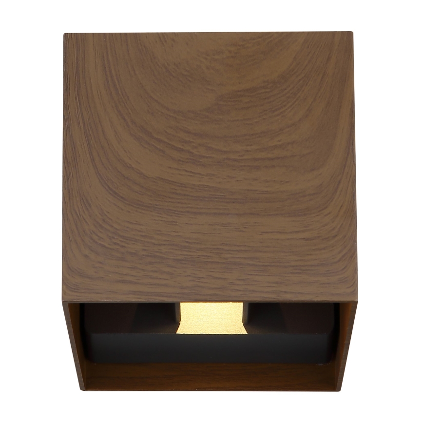 Globo - Επιτοίχιο φωτιστικό εξωτερικού χώρου LED 2xLED/3W/230V IP44 καφέ