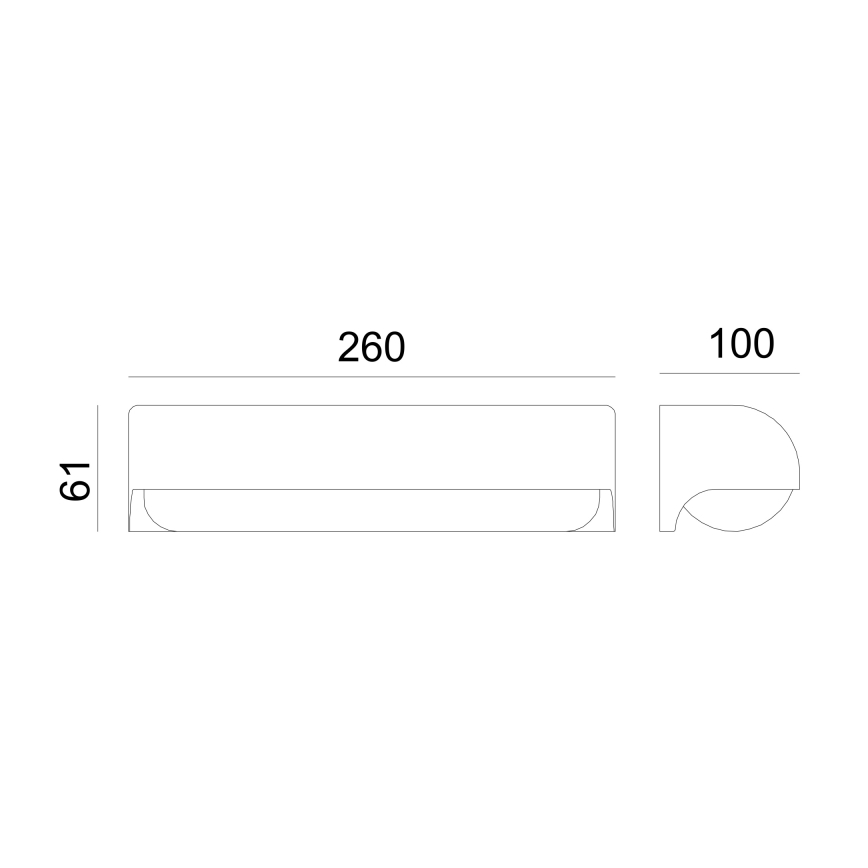 Globo - Επιτοίχιο φωτιστικό εξωτερικού χώρου LED LED/10W/230V IP54
