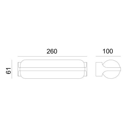 Globo - Επιτοίχιο φωτιστικό εξωτερικού χώρου LED LED/20W/230V IP54