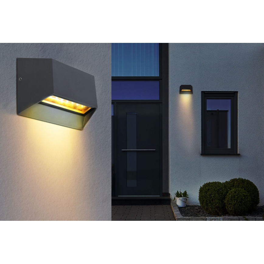Globo - Επιτοίχιο φωτιστικό εξωτερικού χώρου LED LED/7W/230V IP54 ανθρακί
