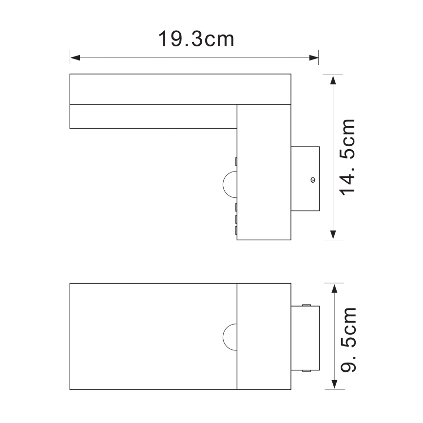 Globo - Εξωτερικό επιτοίχιο φωτιστικό LED με αισθητήρα LED/9,5W/230V IP44