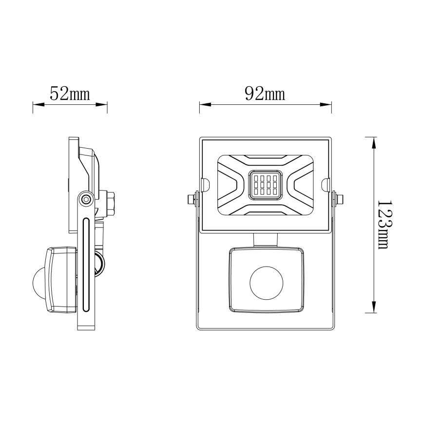 Globo - LED Προβολέας με αισθητήρα LED/10W/230V IP44