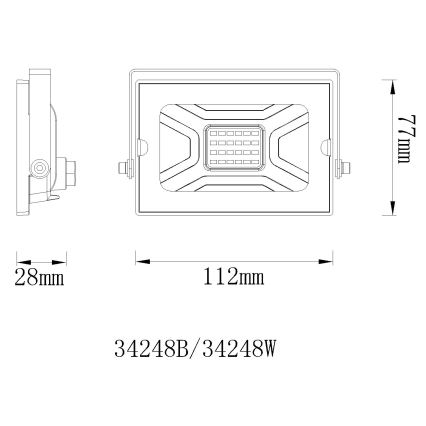 Globo - LED Προβολέας LED/20W/230V IP65