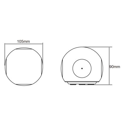 Globo - Επιτοίχιο φωτιστικό εξωτερικού χώρου LED/4,5W/230V IP54