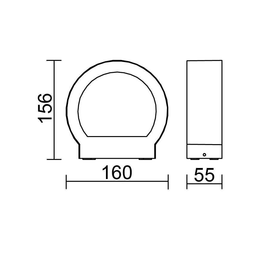 Globo - Επιτοίχιο φωτιστικό εξωτερικού χώρου LED/6W/230V IP54