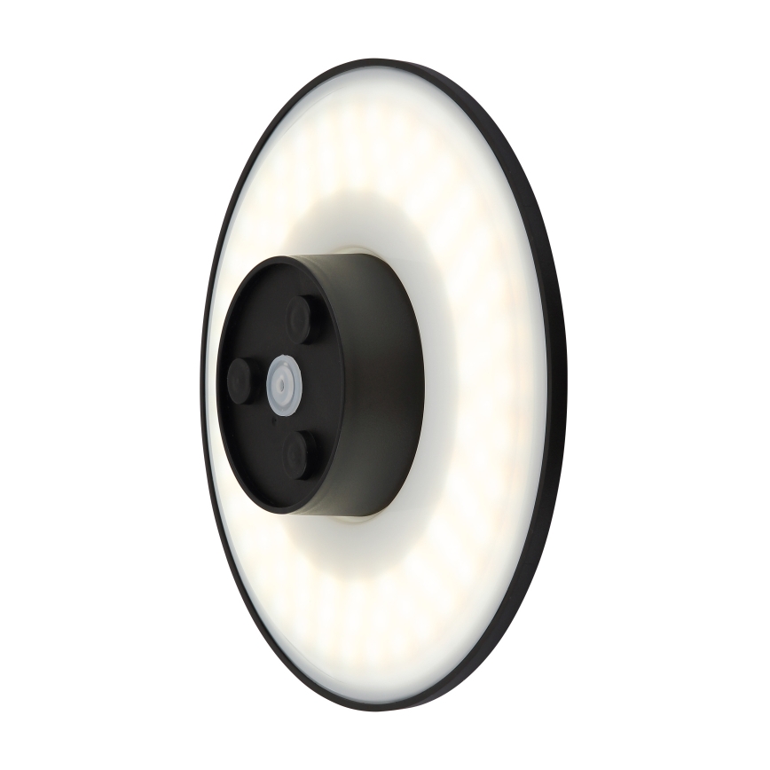 Globo - Επιτοίχιο φωτιστικό εξωτερικού χώρου LED LED/15W/230V 3000/4000/6000K διάμετρος 25,2 cm IP44 μαύρο