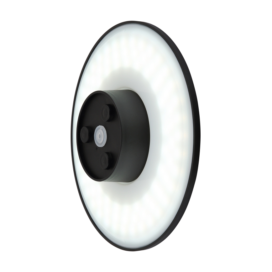 Globo - Επιτοίχιο φωτιστικό εξωτερικού χώρου LED LED/15W/230V 3000/4000/6000K διάμετρος 25,2 cm IP44 μαύρο
