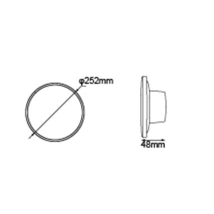 Globo - Επιτοίχιο φωτιστικό εξωτερικού χώρου LED LED/15W/230V 3000/4000/6000K διάμετρος 25,2 cm IP44 μαύρο