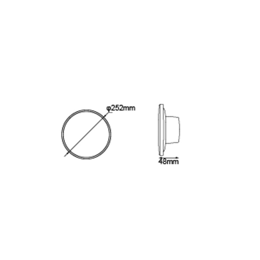 Globo - Επιτοίχιο φωτιστικό εξωτερικού χώρου LED LED/15W/230V 3000/4000/6000K διάμετρος 25,2 cm IP44 μαύρο
