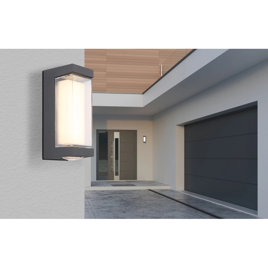Globo - Επιτοίχιο φωτιστικό εξωτερικού χώρου LED LED/12W/230V 3000K IP54 ανθρακί